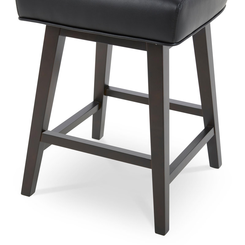 Tabouret de comptoir 26 po Aoibhne, Noir, noir, noir, noir