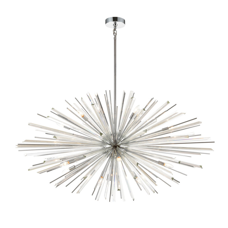 Palisades Ave. 18 - Light Chandelier, Chrome