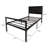 Babbitt Vegan Leather Metal Platform Bed-262917850