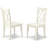 7 Piece Dining Table Set consists of an Oval Wooden Table with Butterfly Leaf and 6 Dining Room Chairs, Linen White-1049097499-1013408783