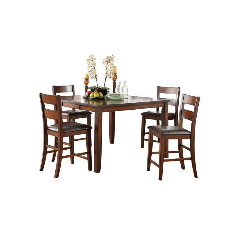Ensemble de salle à manger Halena, 7 pièces : 1 table, 6 chaises, 5 pièces : 1 table de H 36 po x l 4 po x L 36 po