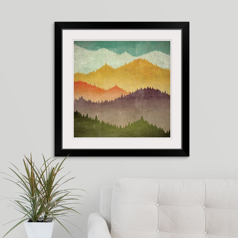 « mountain view » par ryan fowler, impression, H 28 x l 28 po x P 1 po, Cadre noir