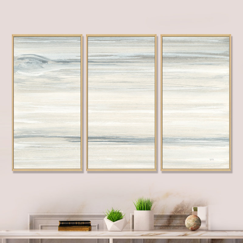 Watercolor Colorfields I - Ensemble de 3 reproductions d'art moderne sur toile encadrées