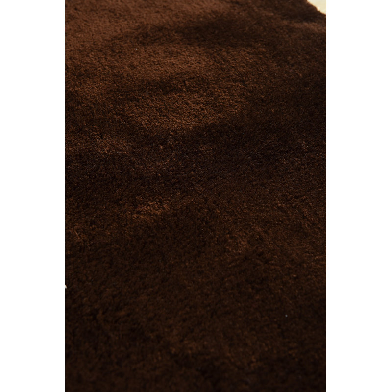 Tapis de bain en acrylique de qualité supérieure, 35,4 pouces de diamètre, antibactérien et antidérapant | 100% acrylique, poids lourd 1,5 lb / pi2, lavable à la machine à 86 ° F | Couleur brune élégante, idéale pour la sécurité et le confort de la salle de bain