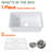 32"L x 19"W Fireclay Undermount Kitchen Sink, Drop In Kitchen Sink White Single Bowl, Dual Mount, Included 2 Custom Accessories