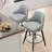 Modern Fabric Upholstered Swivel Bar Stool-415297991-415297987