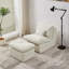 Méridienne compressée avec repose-pieds, canapé moderne pour les petits espaces, canapé rembourré confortable pour le salon, la chambre à coucher ou le studio-536957820