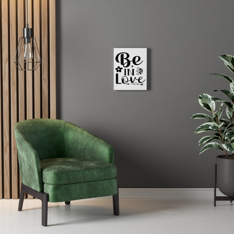 Be In Love - Wrapped Canvas Print, 36cm H x 28cm W