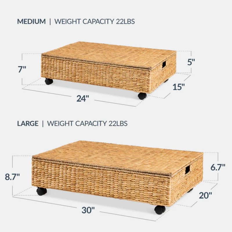 Underbed Storage Baskets, Natural