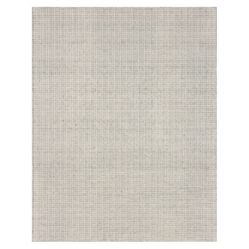 Tapis intérieur géométrique moderne Oglethorpe, 5 pi 3 po x 7 pi 10 po, Ivoire / turquoise