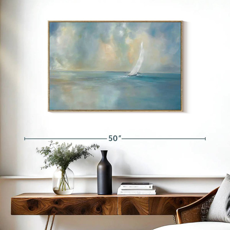 Cap sur la tête, Cadre flottant en bois naturel, 37 po x 25 po