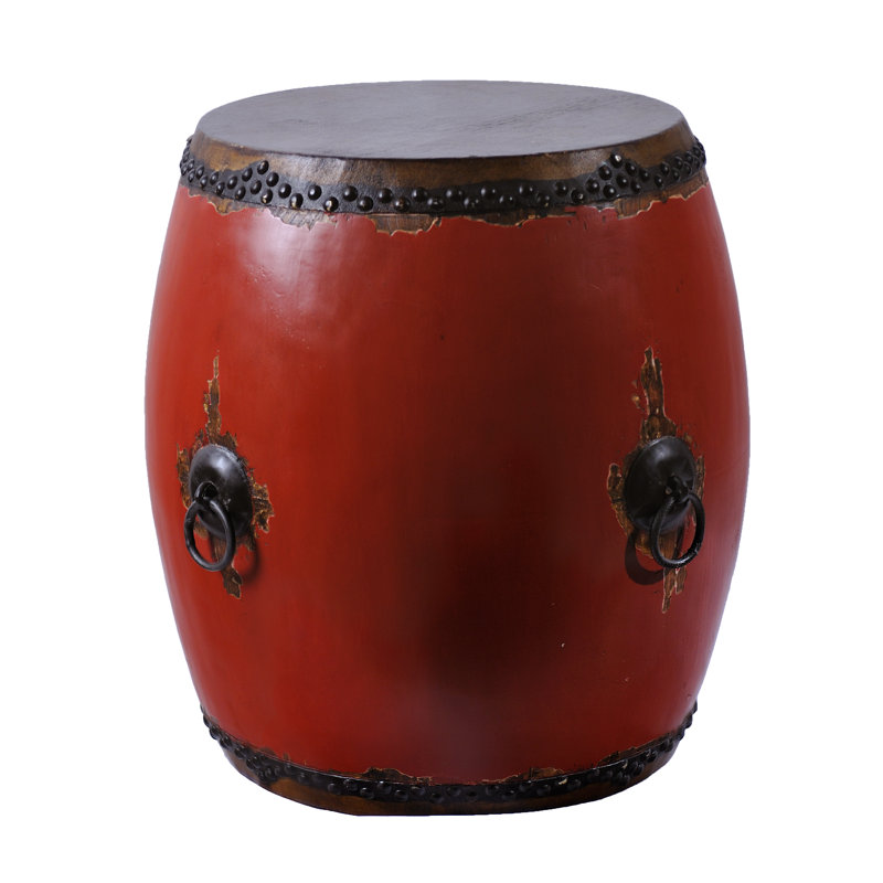 Tabouret d'appoint en bois massif, Rouge