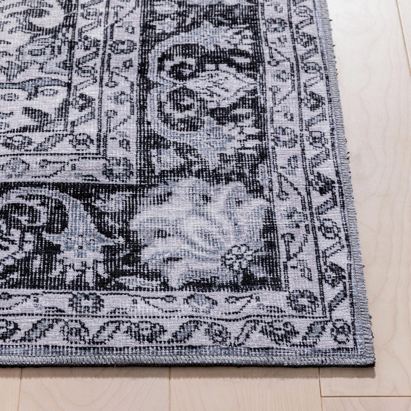 Tapis oriental gris Eusebio, Tapis de couloir 2 pi 1 po x 7 pi 3 po