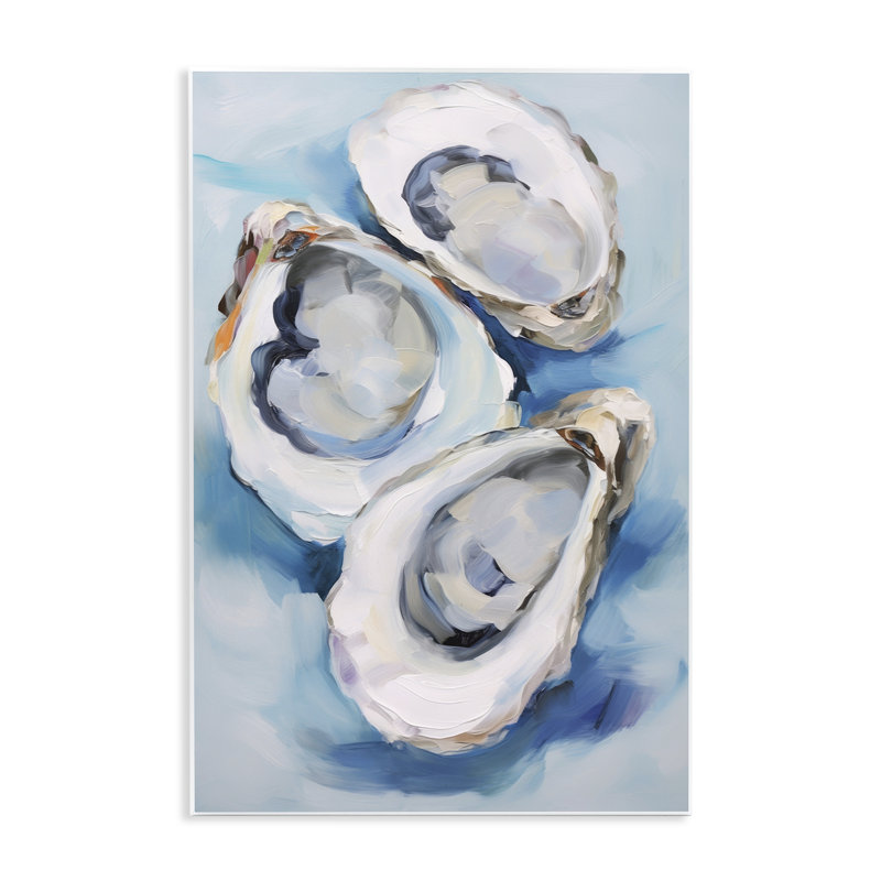 "Oyster Shell Trio", art mural par Petal Prints Design, H 19 po x l 13 po