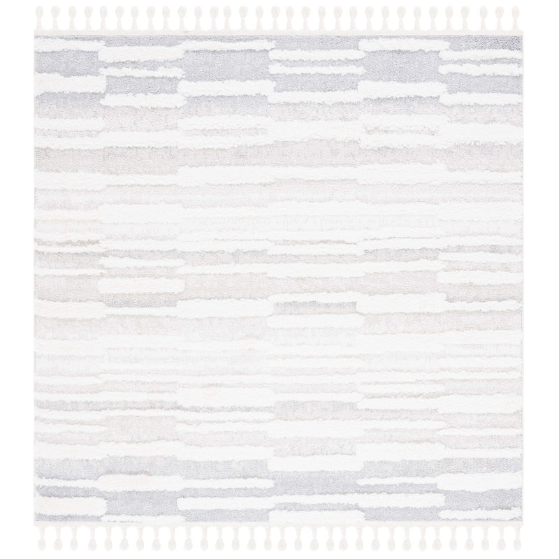 Tapis à poils longs Dinis, Carré 6 pi 7 po