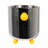 Stainless Steel Ice Bucket with Citron Color Enameled Ball Handles and Feet