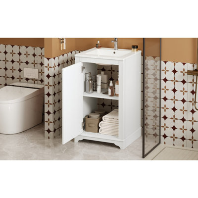20-inch Bathroom Vanity with Ceramic Sink