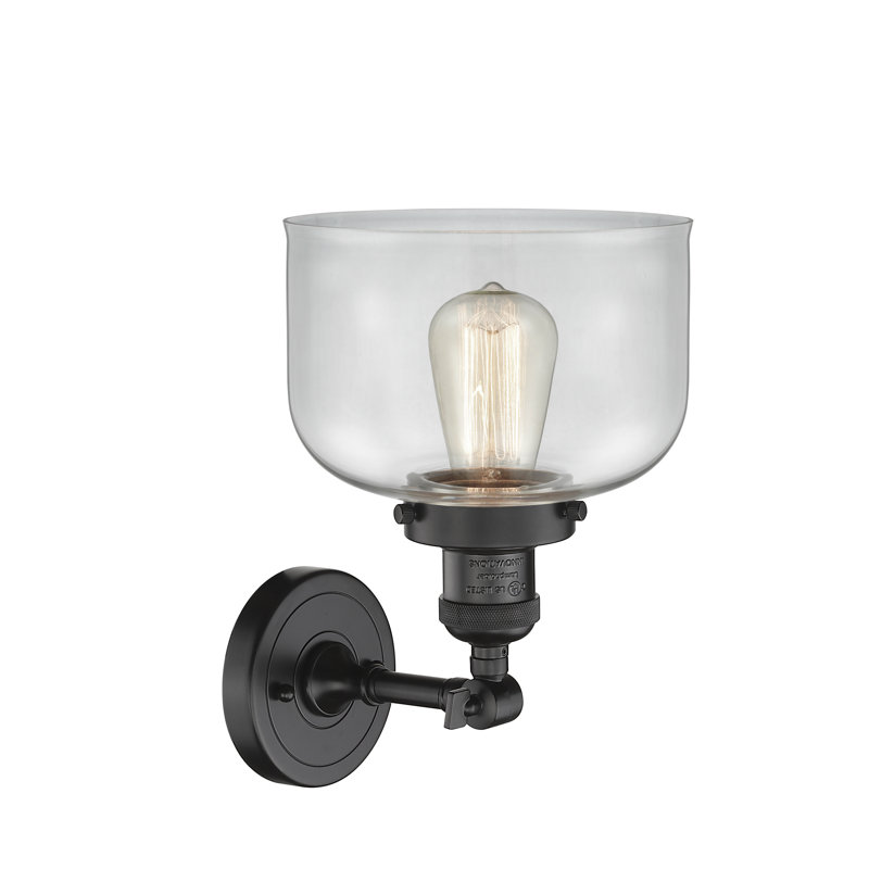 Plafonnier semi-encastré à 1 lumière Wynkoop, Boîtier blanc mat, H 13 po x l 8 po, Bronze huilé