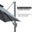 Parasol de patio rectangulaire en porte-à-faux 9 po x 12 po gris brume-123029284