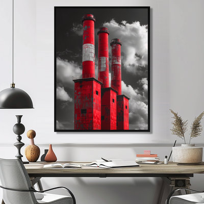 Monochromes rouge et gris Power Surge Power Plant I - centrales électriques