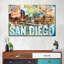 San Diego City Repères - impression sur toile tendue-366886686