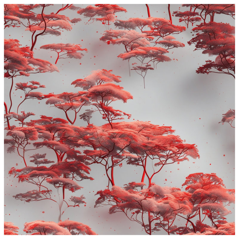Red Canopy Trees Double Sided Throw Pillows, 20 x 20 inches