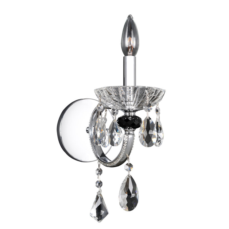 Applique murale Steffani 1 LT chrome / transparent Allegri, Firenze clair