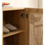 Armoire à chaussures à double porte Natural Rattan avec grand espace de rangement et structure durable 29,5 pouces