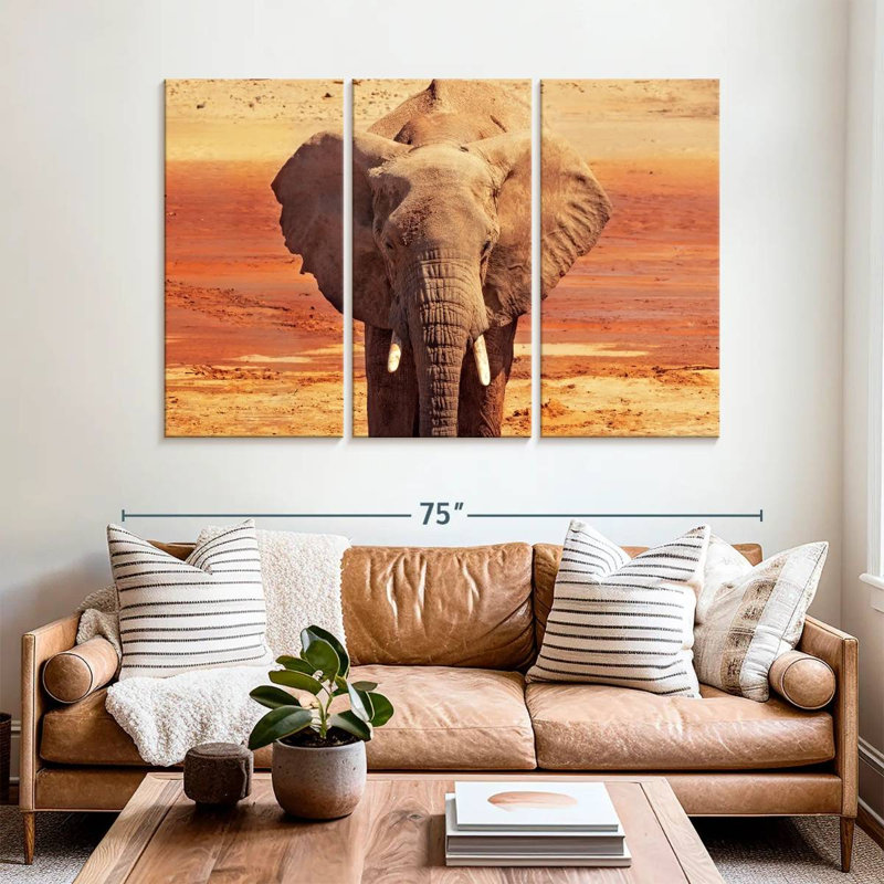African Desert Elephant, 42" H x 65" W