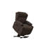 Fauteuil inclinable électrique en lin brun avec fonction relevage et porte-gobelet