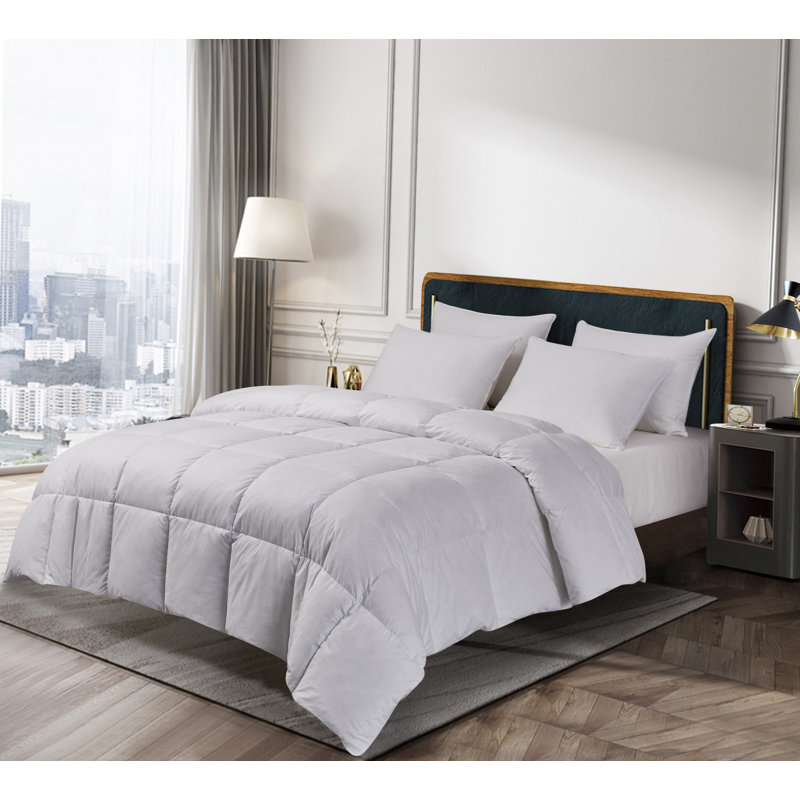 Twin White Cotton Down Feather Bedspread