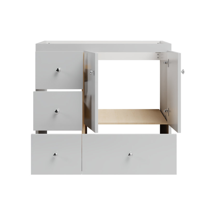 Armoire de meuble-lavabo sans comptoir l 36 po x P 21 po x H 34,5 po Dewy Morning, Dewy Morning