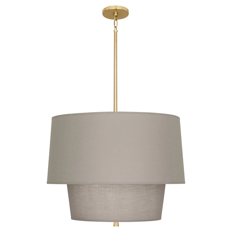 Decker 3 - Light Pendant, Modern Brass, Smoke Gray