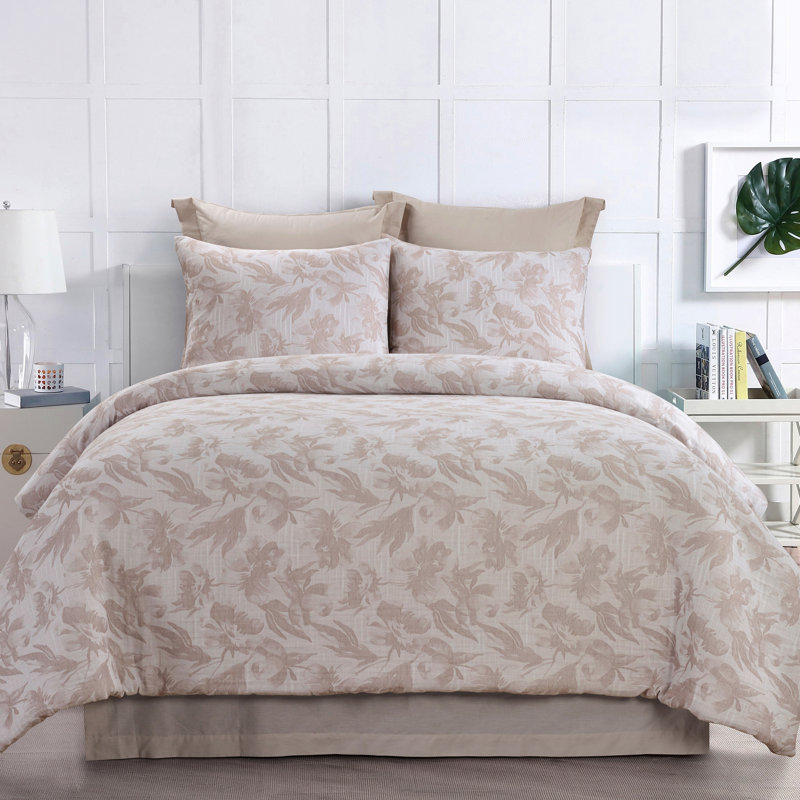 Ensemble d'édredon en coton 3 pièces Your Lifestyle par Donna Sharp Almaria, Édredon très grand et 2 taies décoratives, Rosé
