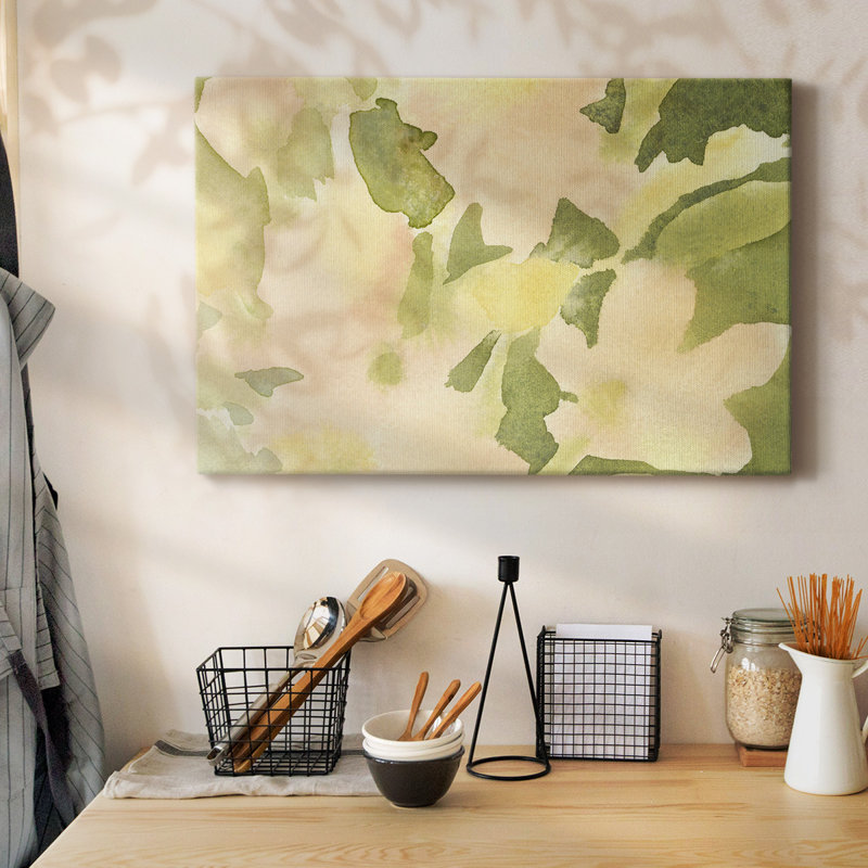 Toile tendue à motif floral abstrait Verdant I-Gallery, H 32 po x l 48 po