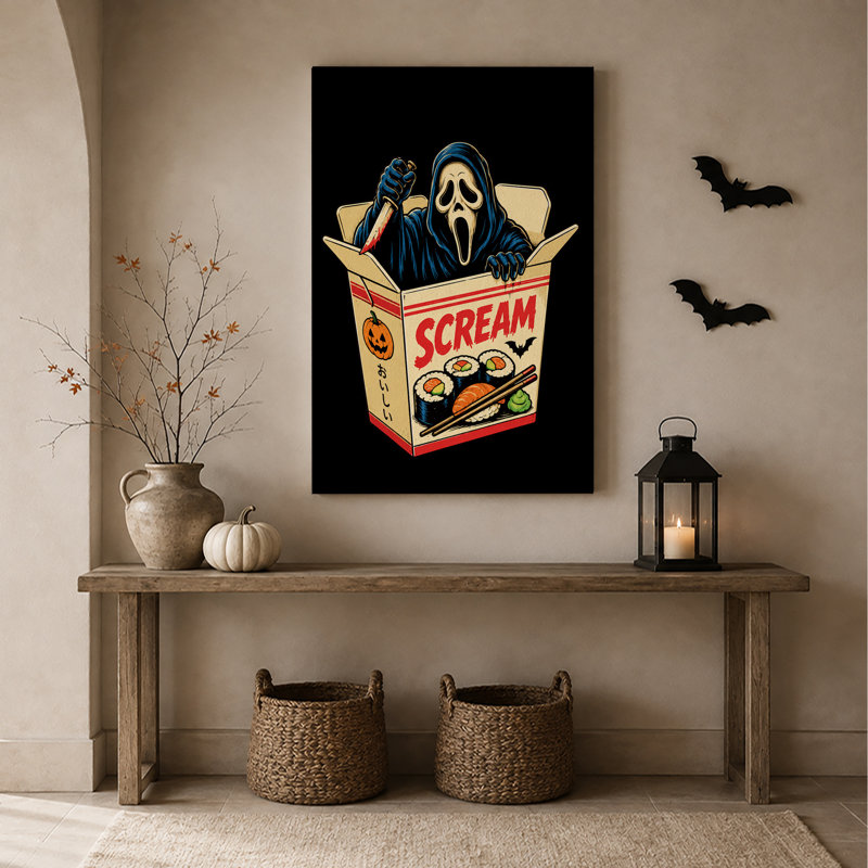 Art mural sur toile Ghostface Scream Killer, H 18 po x l 12 po