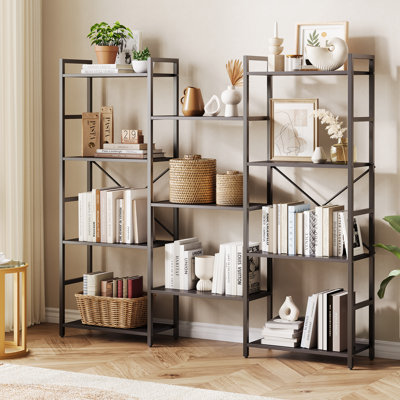 138.4cm H x 158cm W Iron Bookcase