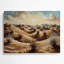 Art mural en métal brun 144 Southwestern