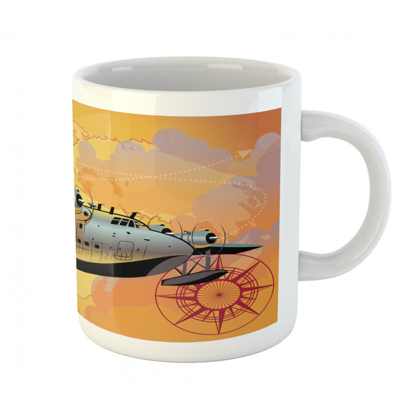 Grande tasse à café avion