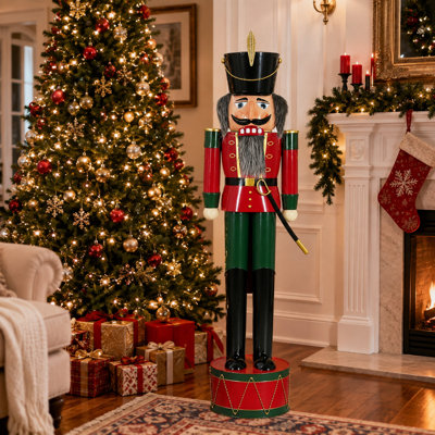 Azyveth 66" Iron Christmas Nutcracker Decoration for Home and Garden