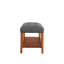 Banc en tissu gris Charla-670695305