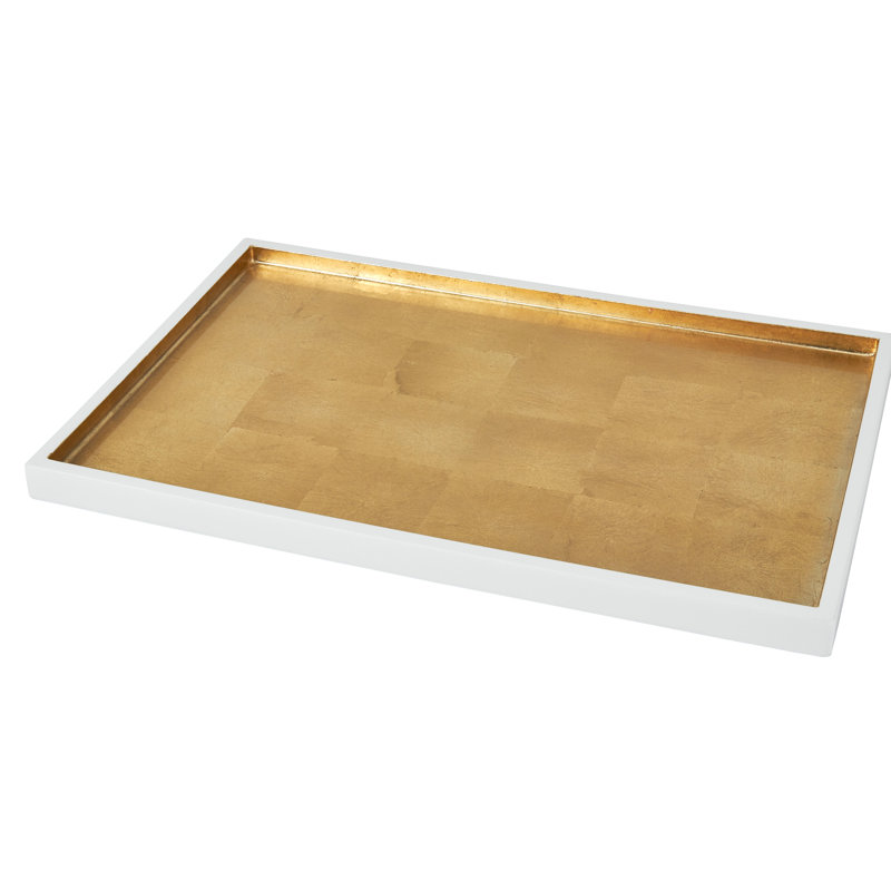 Joanell Tray, Gold, 0.75" H x 14" W x 10" D