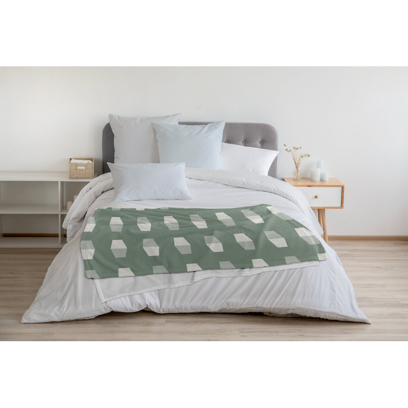Nantucket Fleece Throw Blanket, 30" W x 40" L, Sage