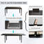 Table de patio en métal extensible en aluminium pour 6 à 8 personnes, table de salle à manger rectangulaire pour l'extérieur, solide, facile à assembler, assainissant, bistro de jardin avec porche, résistant à la rouille et propre