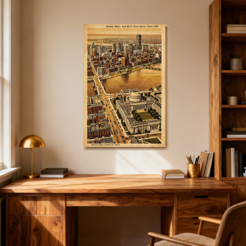 «Scenic & Cityscapes Boston Cityscape Aver View Art Print», H 18 po x l 12 po