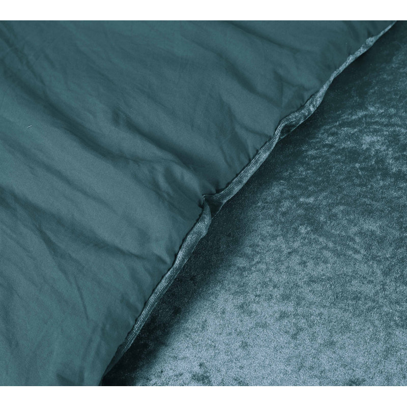 Microfiber 3 Piece Duvet Cover Set, Double Queen, Teal