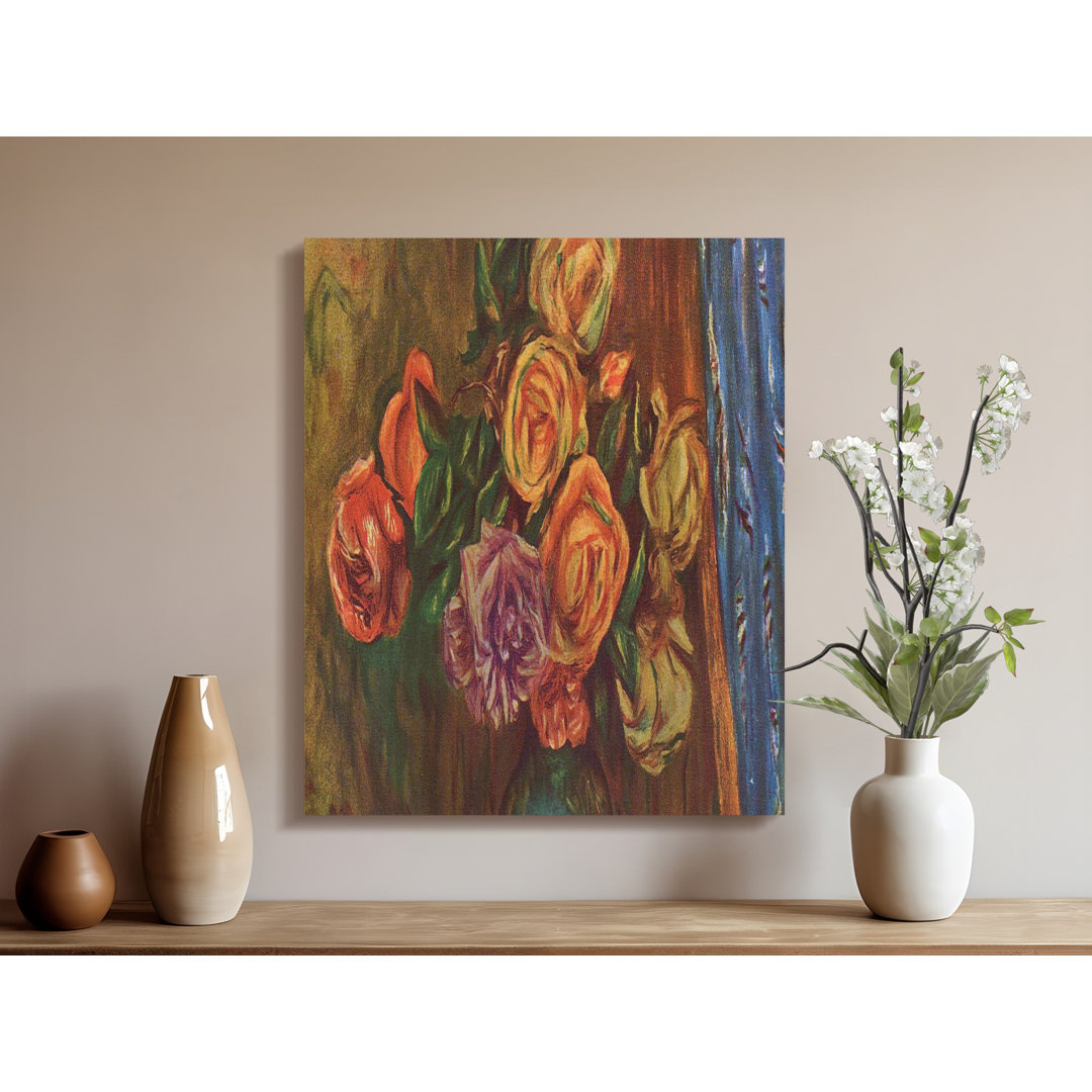 Vintage Rose Bouquet Canvas Wall Art