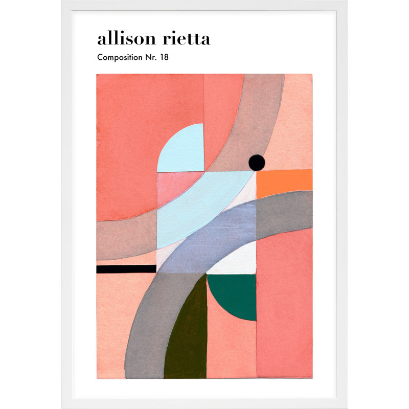 Composition de l'ibis Nr. 18 par Allison Rietta - impression encadrée, H 20 po x l 14 po x P 1,25 po, Cadre blanc
