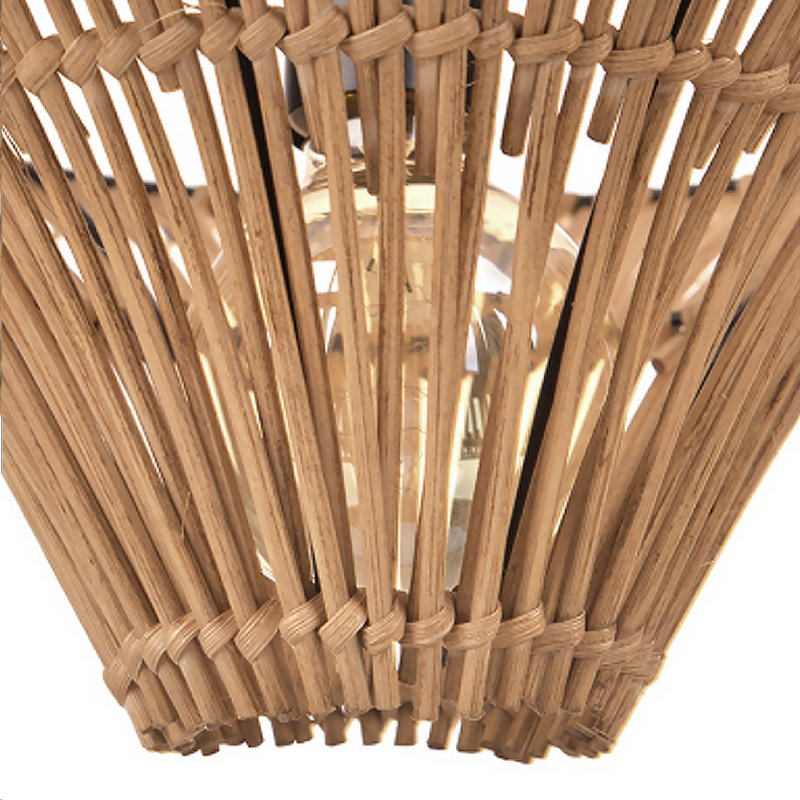 Plafonnier encastré en rotin Boho, H 9,84 po x l 31,5 po x P 31,5 po