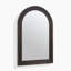 Loora Solid Wood Wavy Hallway Wall Rectangle Mirror - Slatted Fluted Wood Finish